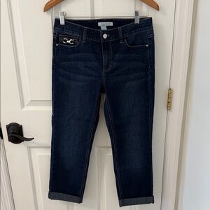 White House Black Market Dark Blue Women Cropped Jeans